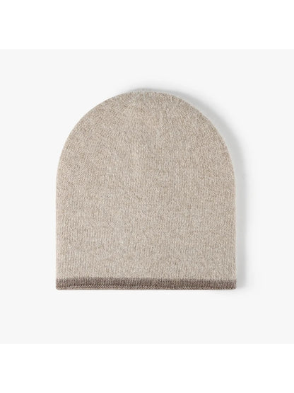 Haila - Reversible Contrast-Edge Knit Beanie