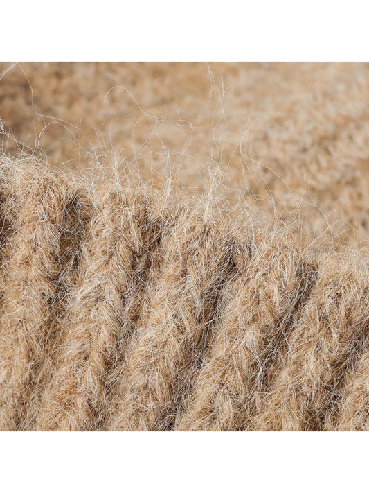 Haila - Heathered Ribbed Cuffed Knit Beanie