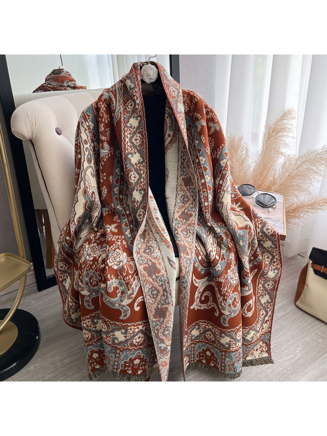 Scarvii - Reversible Paisley Print Scarf & Wrap