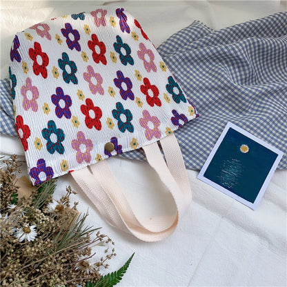 Cosbai - Floral, Geometric, Dots Cute Small Fabric Bag