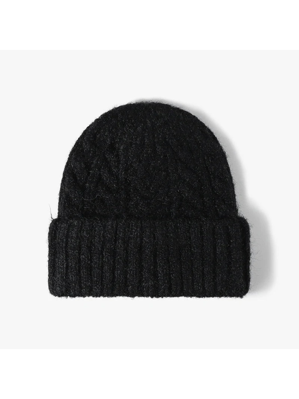 Haila - Braided Texture Cuffed Knit Beanie