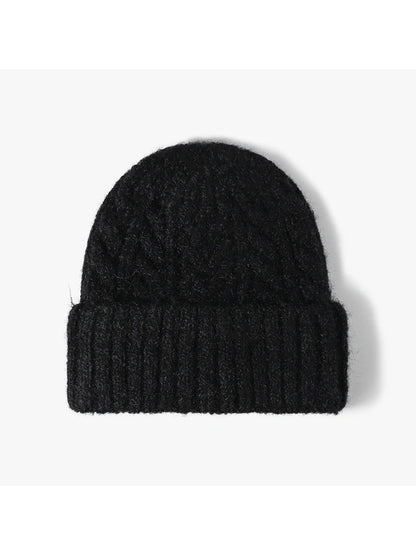 Haila - Braided Texture Cuffed Knit Beanie