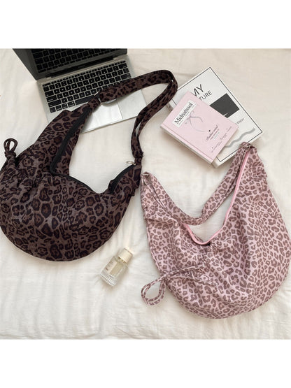 Cosbai - Soft Leopard Print Shoulder Bag