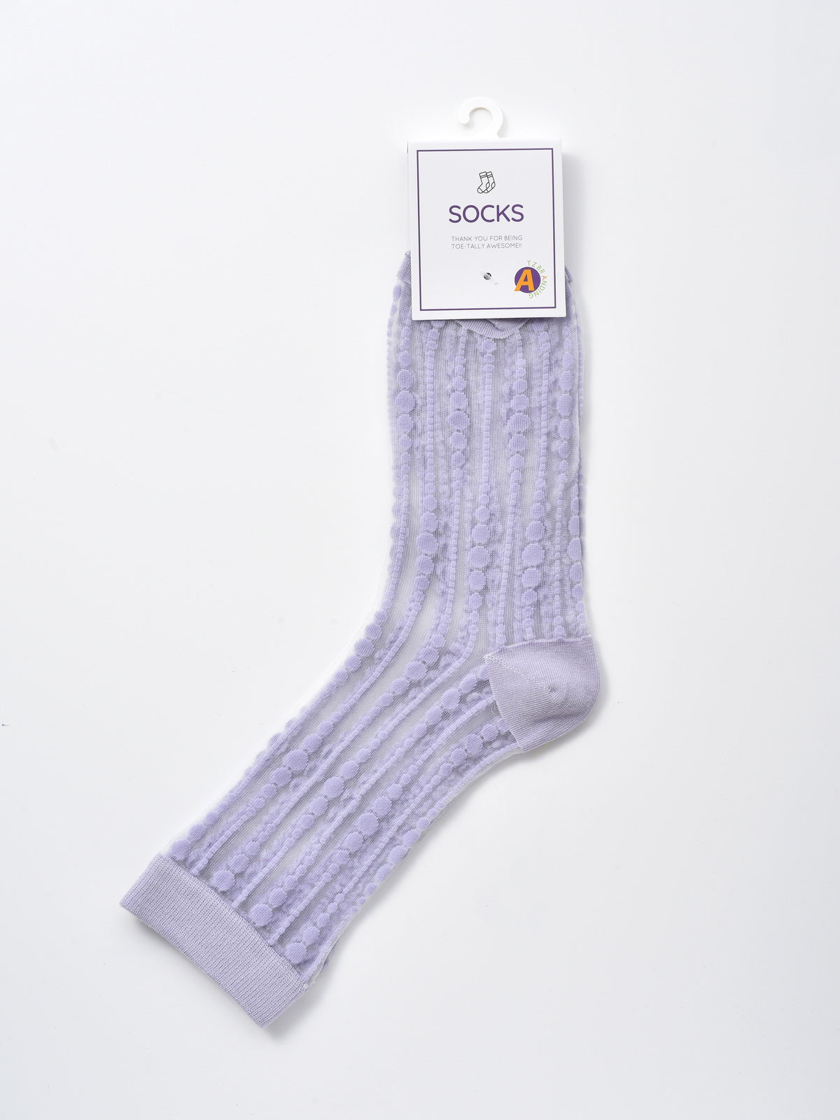 Rufia - Polka Dot & Striped Sheer Crew Socks