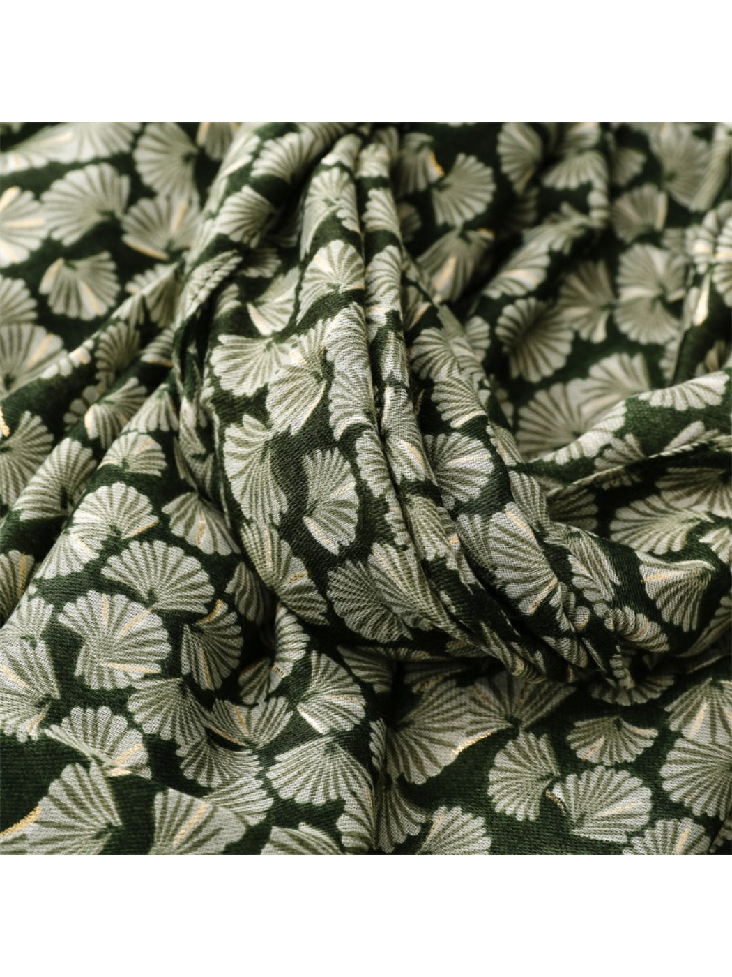 Scarvii - Lightweight Allover Leaf Print Scarf