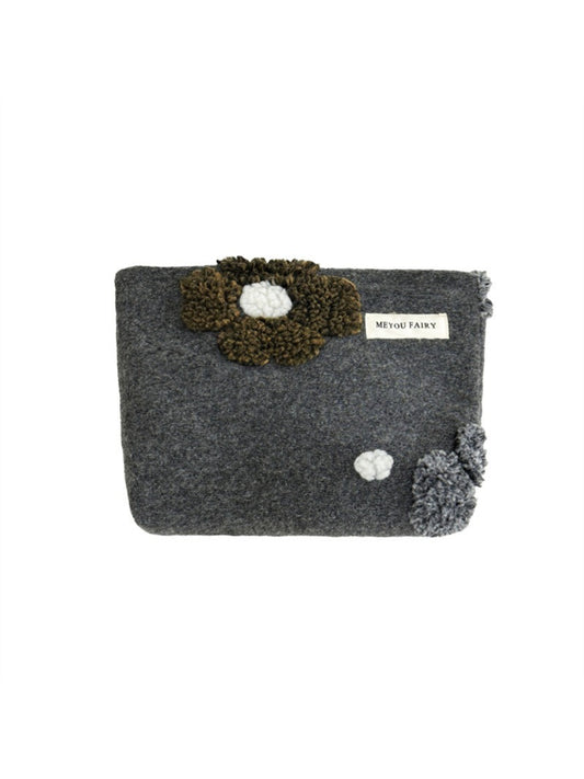 Cosbai - Cozy Flower Texture Pouch