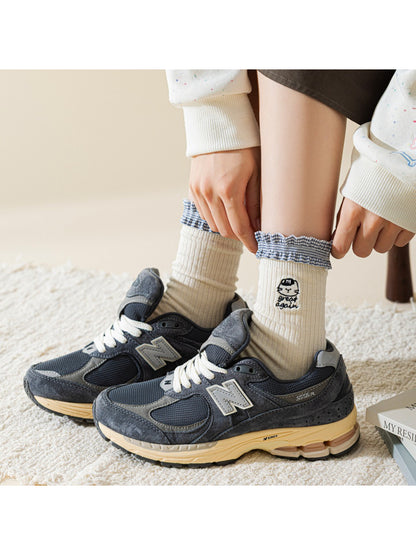 Rufia - Frill Cuff Cat Crew Socks product image 1