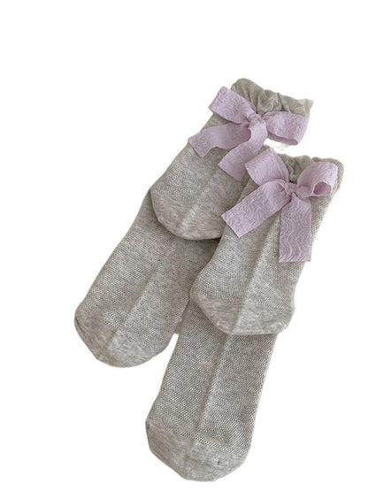 Rufia - Quarter-Calf Socks With Lace Bow– Sweet & Chic
