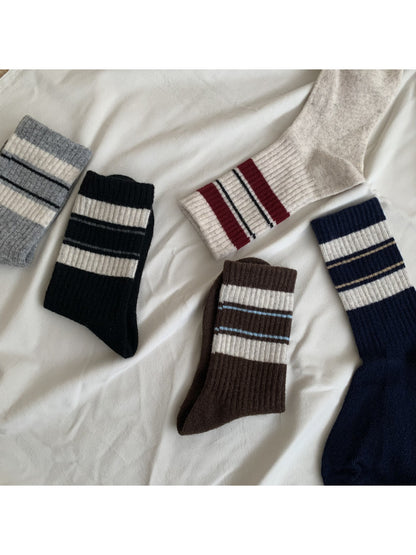 Rufia - Classic Collegiate Stripe Crew Socks