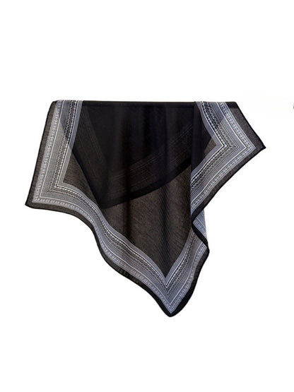 Scarvii - Minimalist Geometric Print Square Scarf – Simple & Elegant