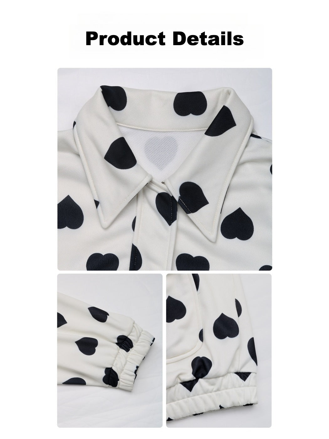 Crosa - Sweet Street Heart Zip Up Jacket Sweater