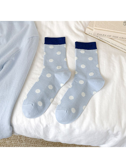 Rufia - Contrast Cuff Polka Crew Socks product image 6