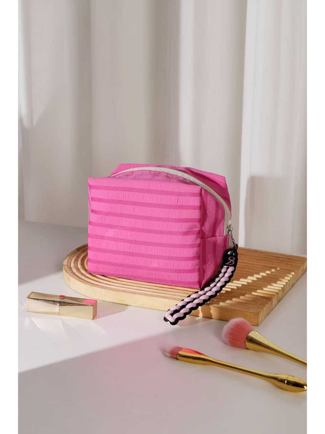 Cosbai - Classic Stripe Cosmetic Bag