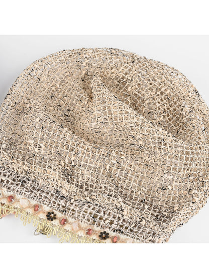 Haila - Boho Hollow Out Round Crown Slouch Hat