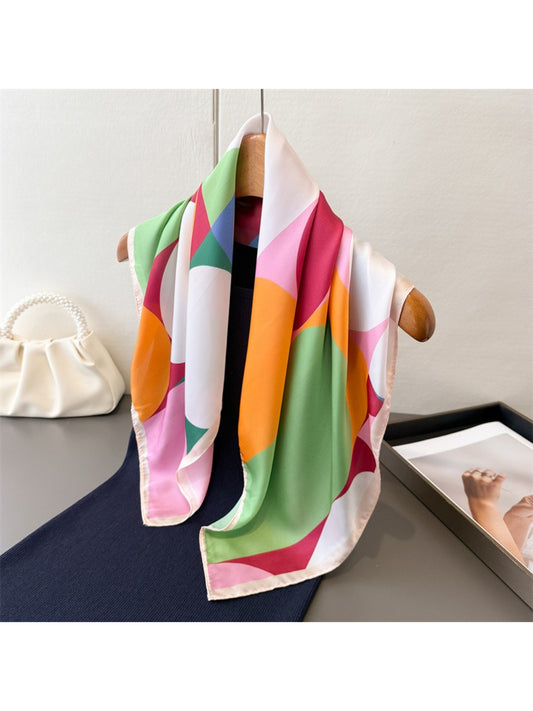 Scarvii - Colorblock Geometric Circle Square Scarf