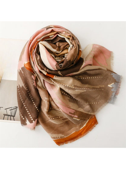 Scarvii - Abstract Botanical Brush Print Scarf