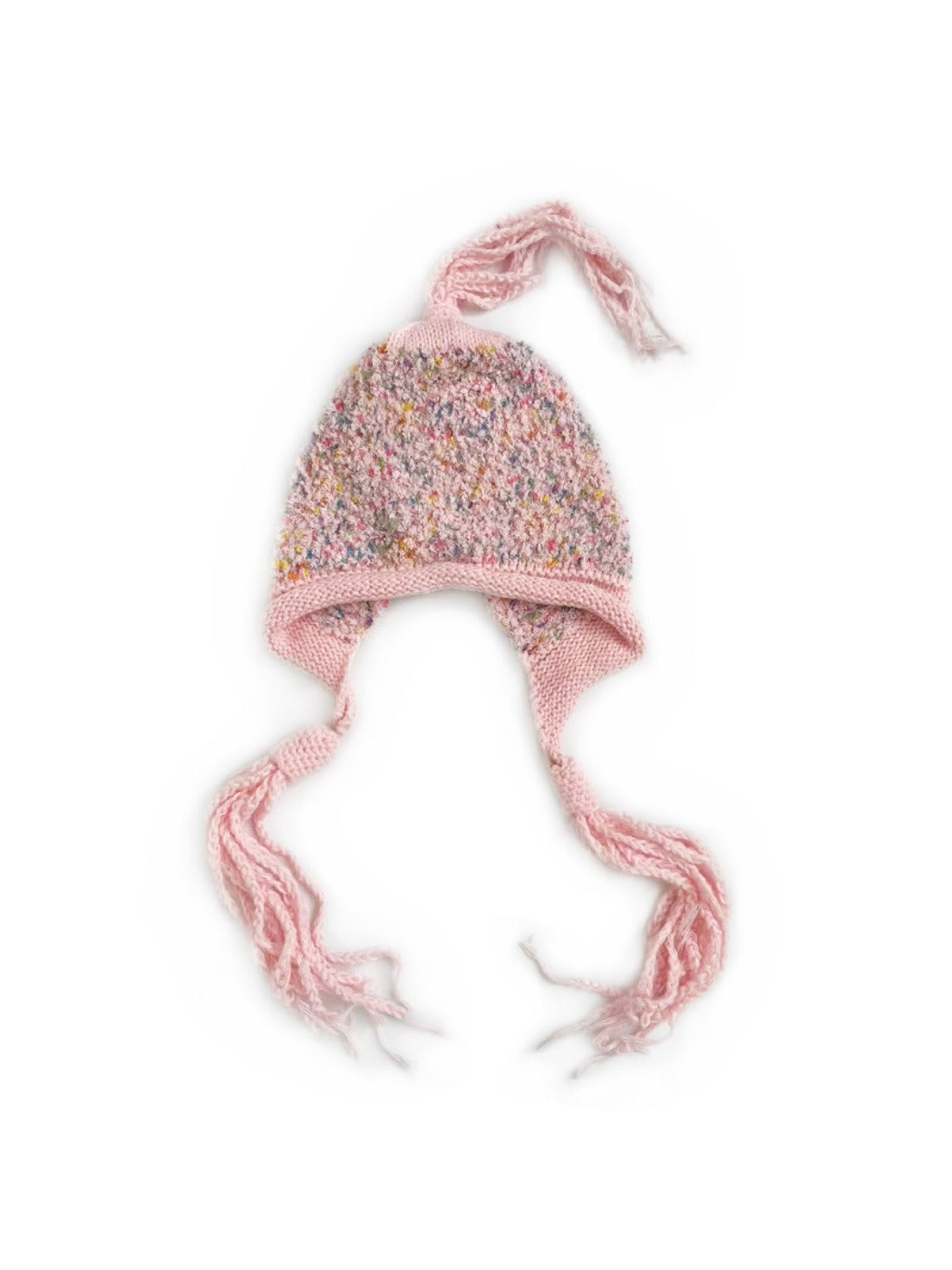 Haila - Winter Knitted Beanie with Tassels & Colorful Speckled Patterns