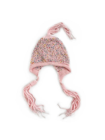 Haila - Winter Knitted Beanie with Tassels & Colorful Speckled Patterns