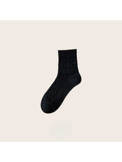 Rufia - Soft Geometric Textured Crew Socks product image 5