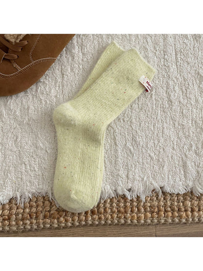 Rufia - Dreamy Pastel Solid Color Crew Socks