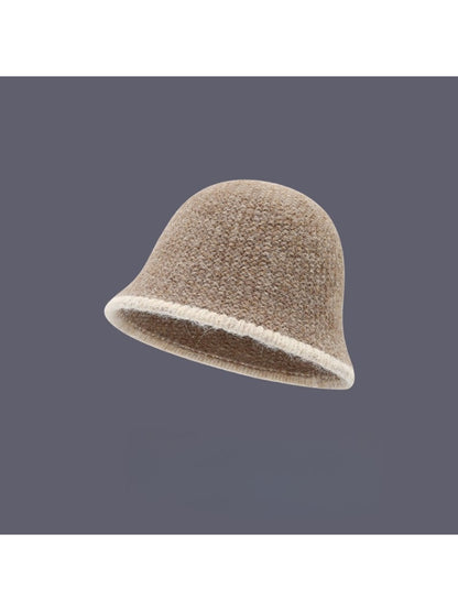 Haila - Color-Block Knitted Bucket Hat for Women
