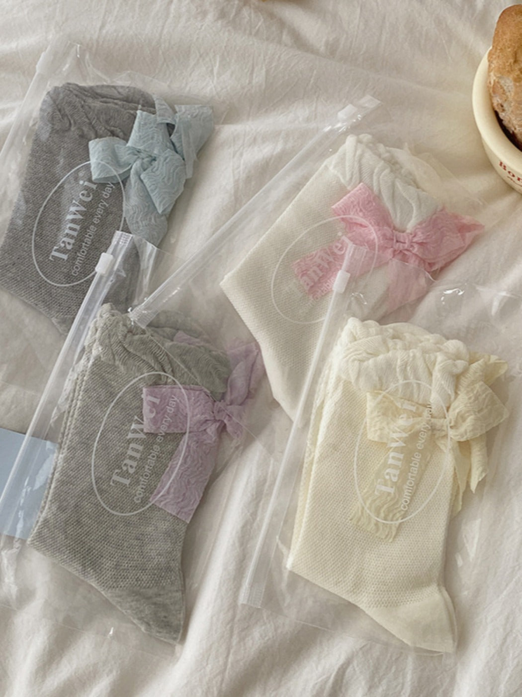Rufia - Quarter-Calf Socks With Lace Bow– Sweet & Chic