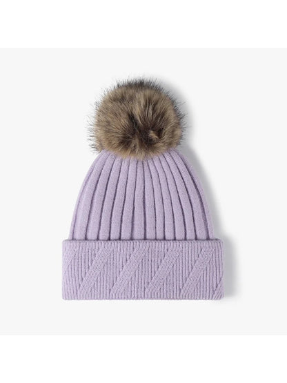 Haila - Pom-Pom Textured Knit Beanie