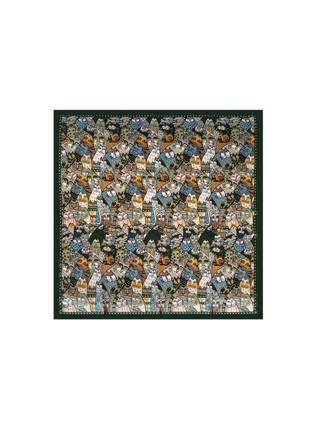 Scarvii - Colorful Cat Pattern Square Scarf