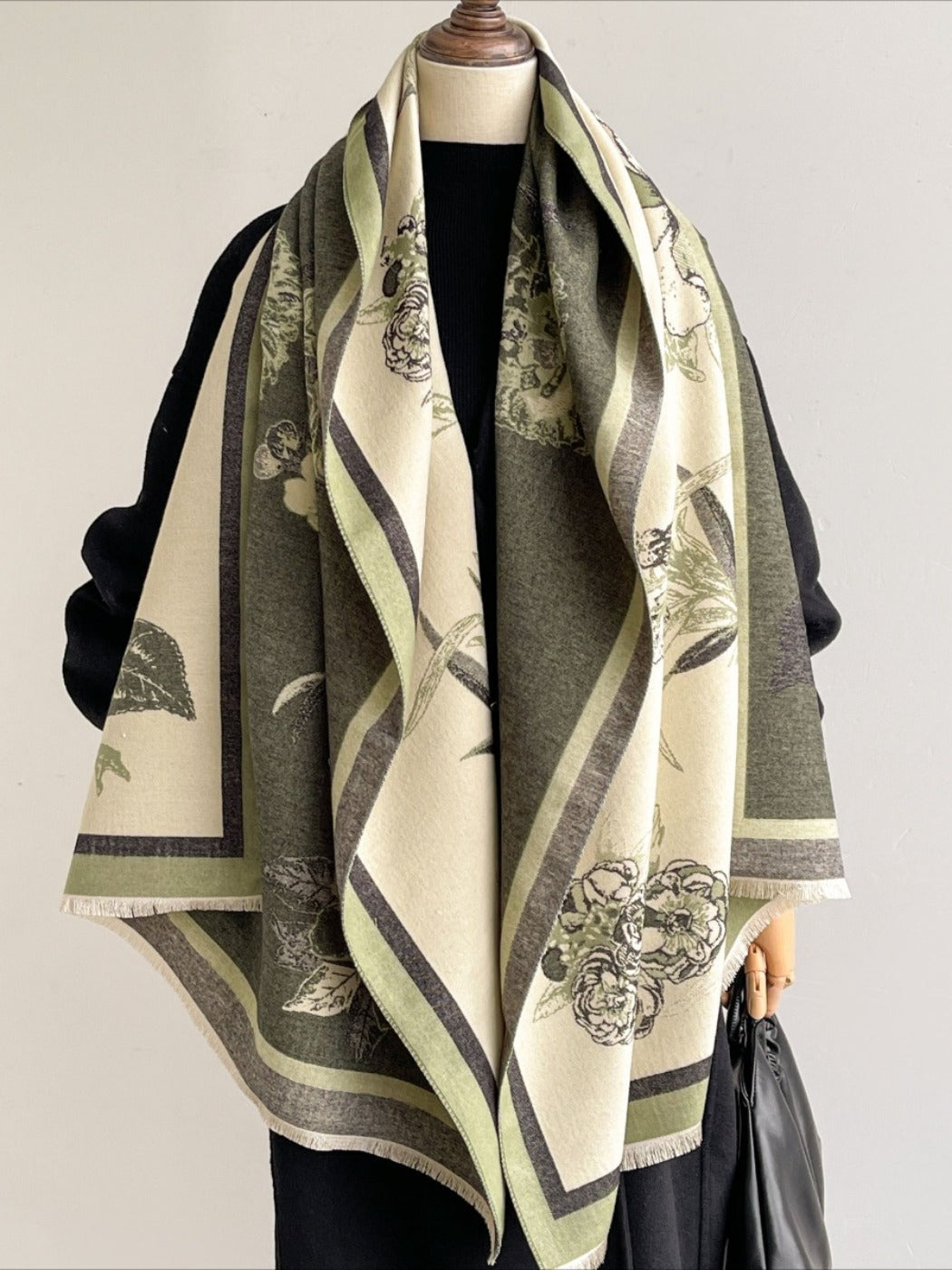 Scarvii - Vintage Floral Print Shawl & Scarf