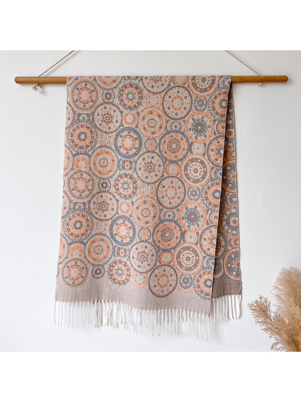 Scarvii – Circle Pattern Fringe Scarf & Wrap