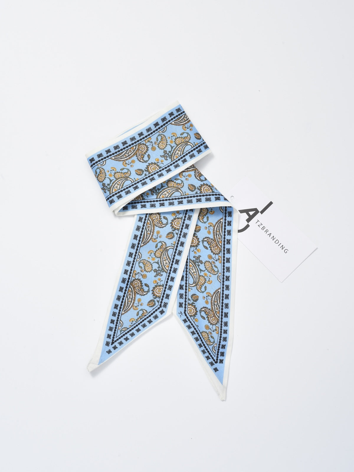 Scarvii - Delicate Paisley Skinny Scarf