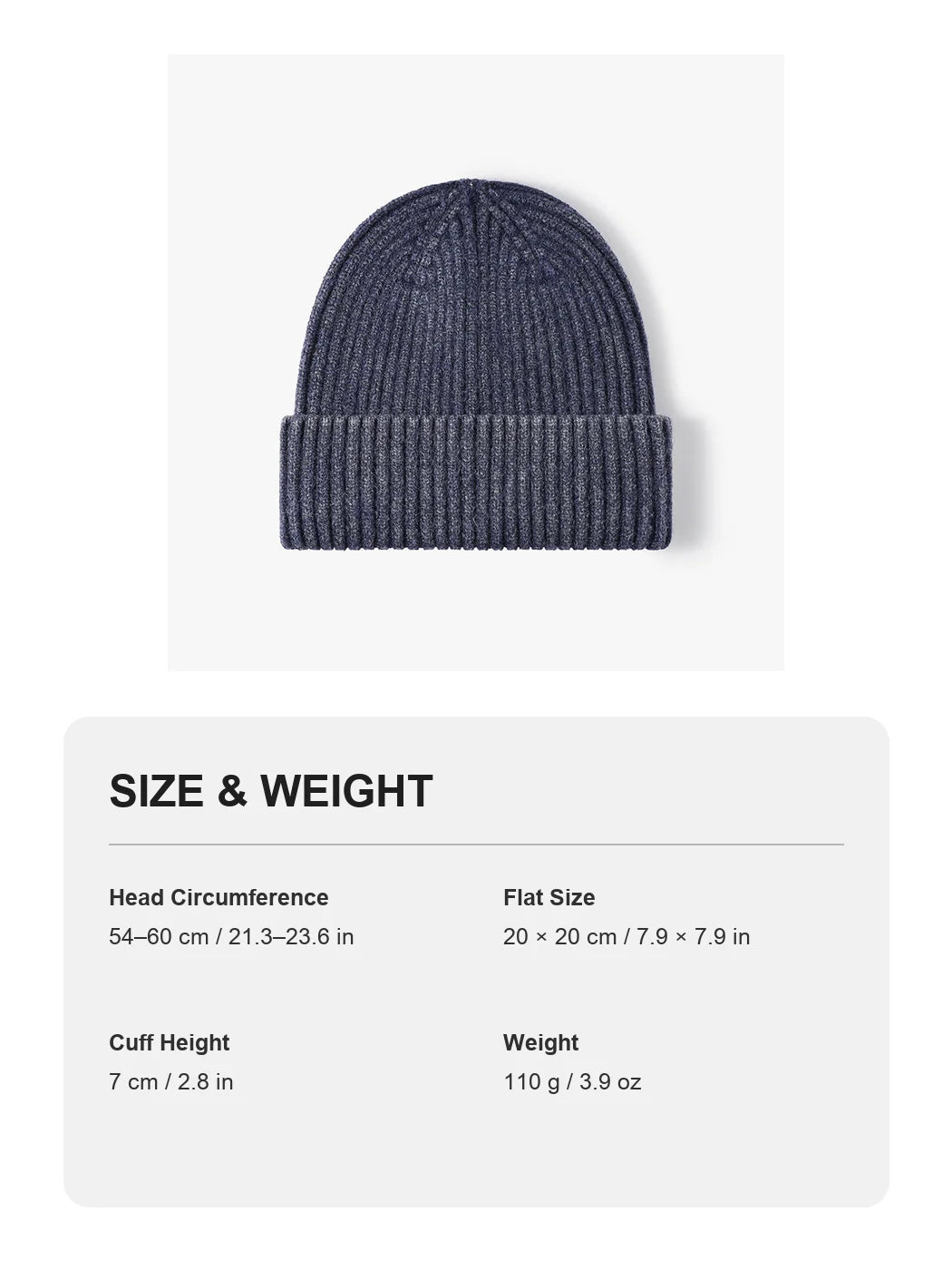 Haila - Heathered Ribbed Cuffed Knit Beanie