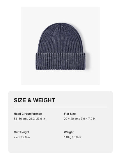 Haila - Heathered Ribbed Cuffed Knit Beanie