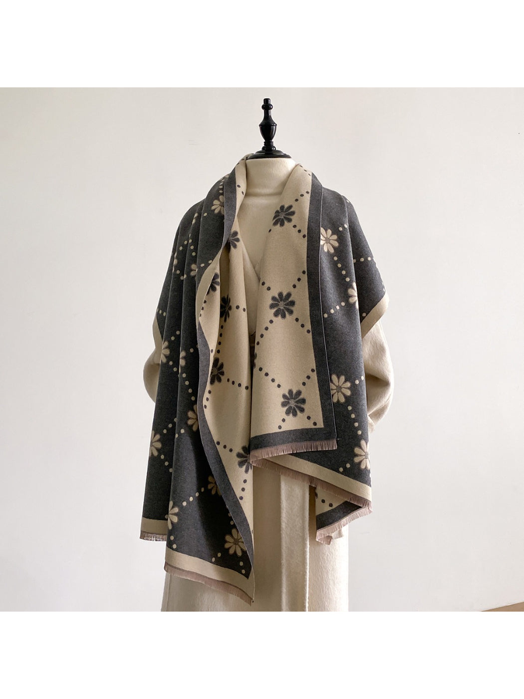 Scarvii – Polka Dot Floral Scarf & Wrap