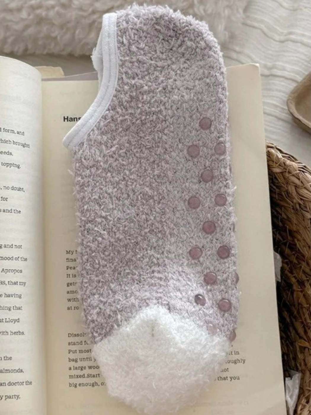 Rufia - Fuzzy Striped Low Cut Socks