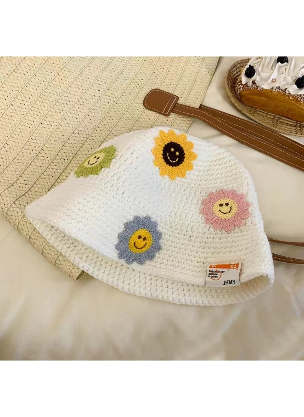 Haila - Fresh Solid Sunflower Bell‑Shape Short‑Brim Bucket Hat