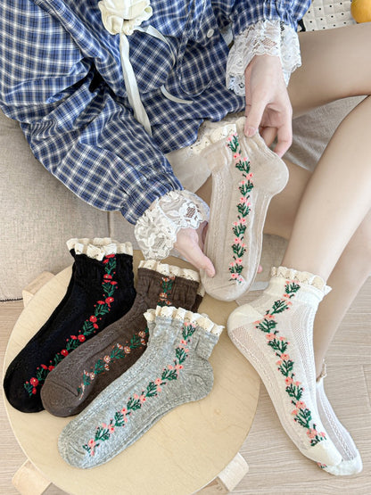Rufia - Stripe Floral Crew Socks product image 7
