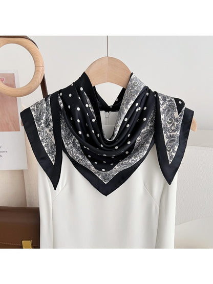 Scarvii Burgundy Polka Dot Triangle Scarf