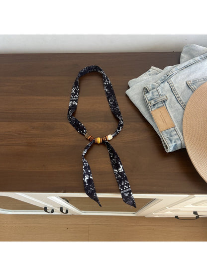 Scarvii Soft Pattern Skinny Scarf