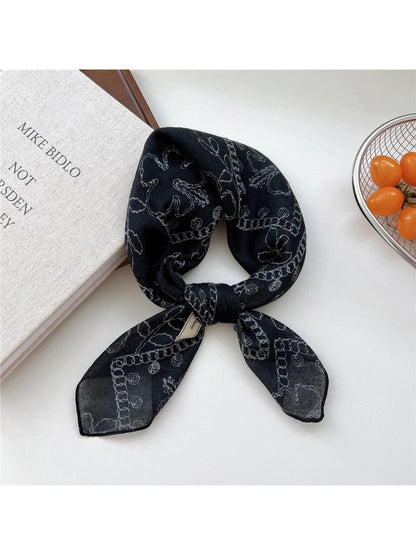 Scarvii - Vintage Print Square Scarf