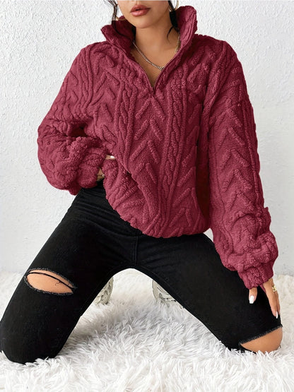 Crosa Casual Zip Pullover Sweatshirt for Women product shape