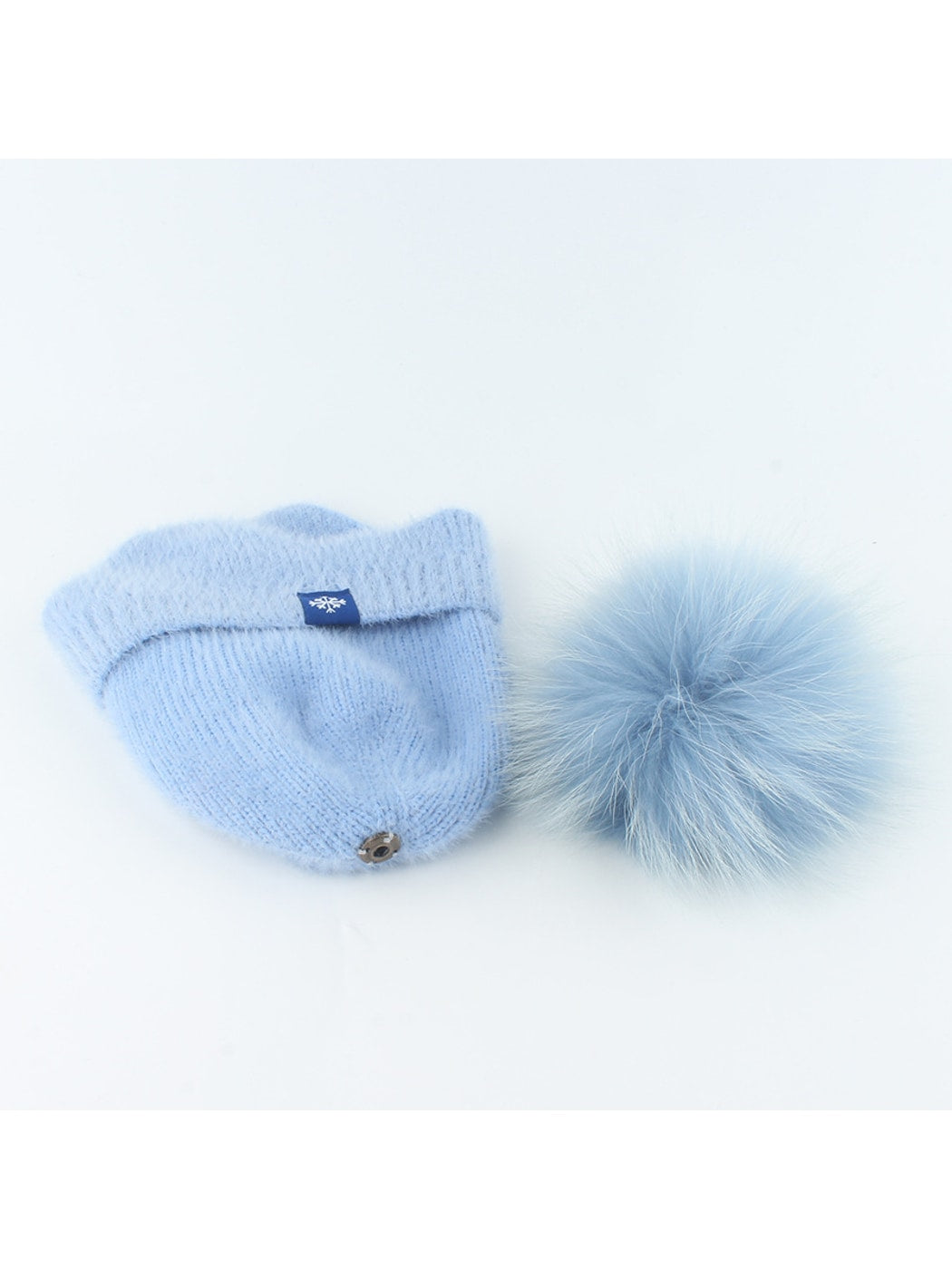 Haila - Pom Accent Women's Knit Ear Flap Beanie