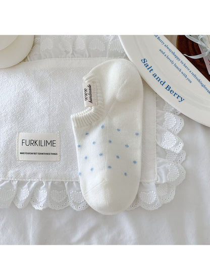Rufia Dot Pattern No Show Socks product image