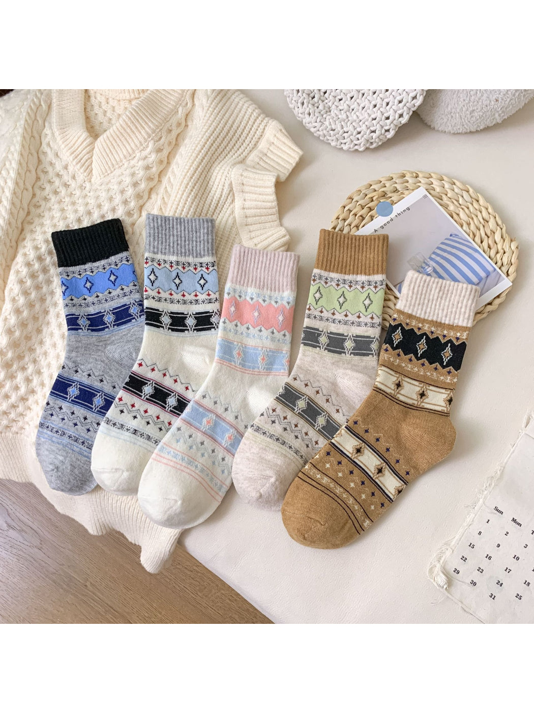 Rufia - Nordic Pattern Crew Socks product image 1
