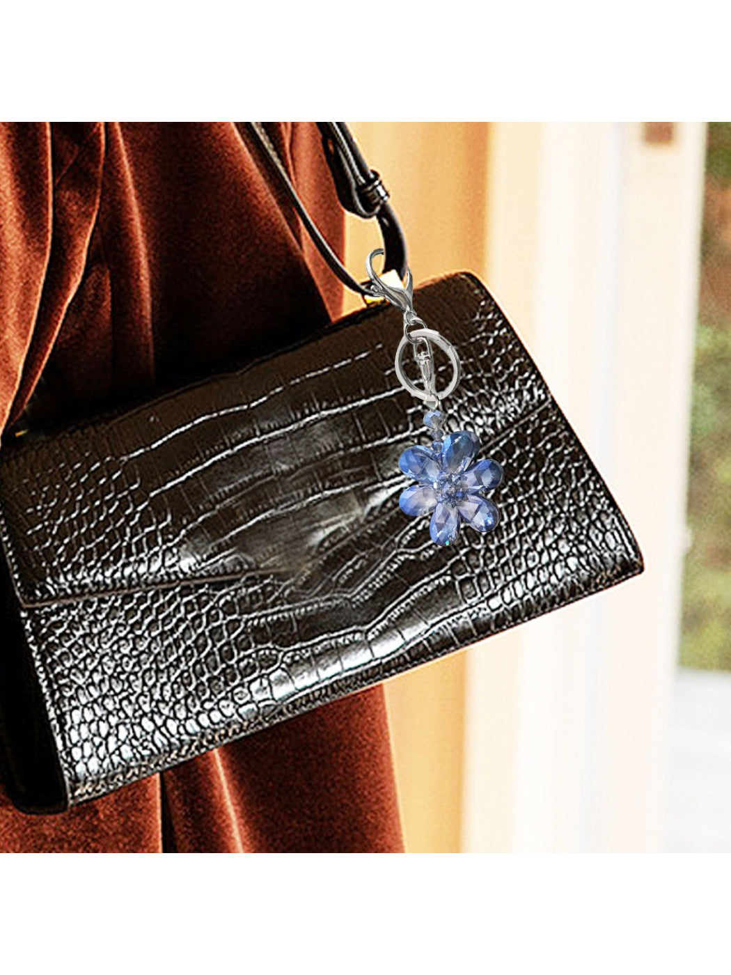 Koco Crystal Bloom Keychain Charm for gift accessory