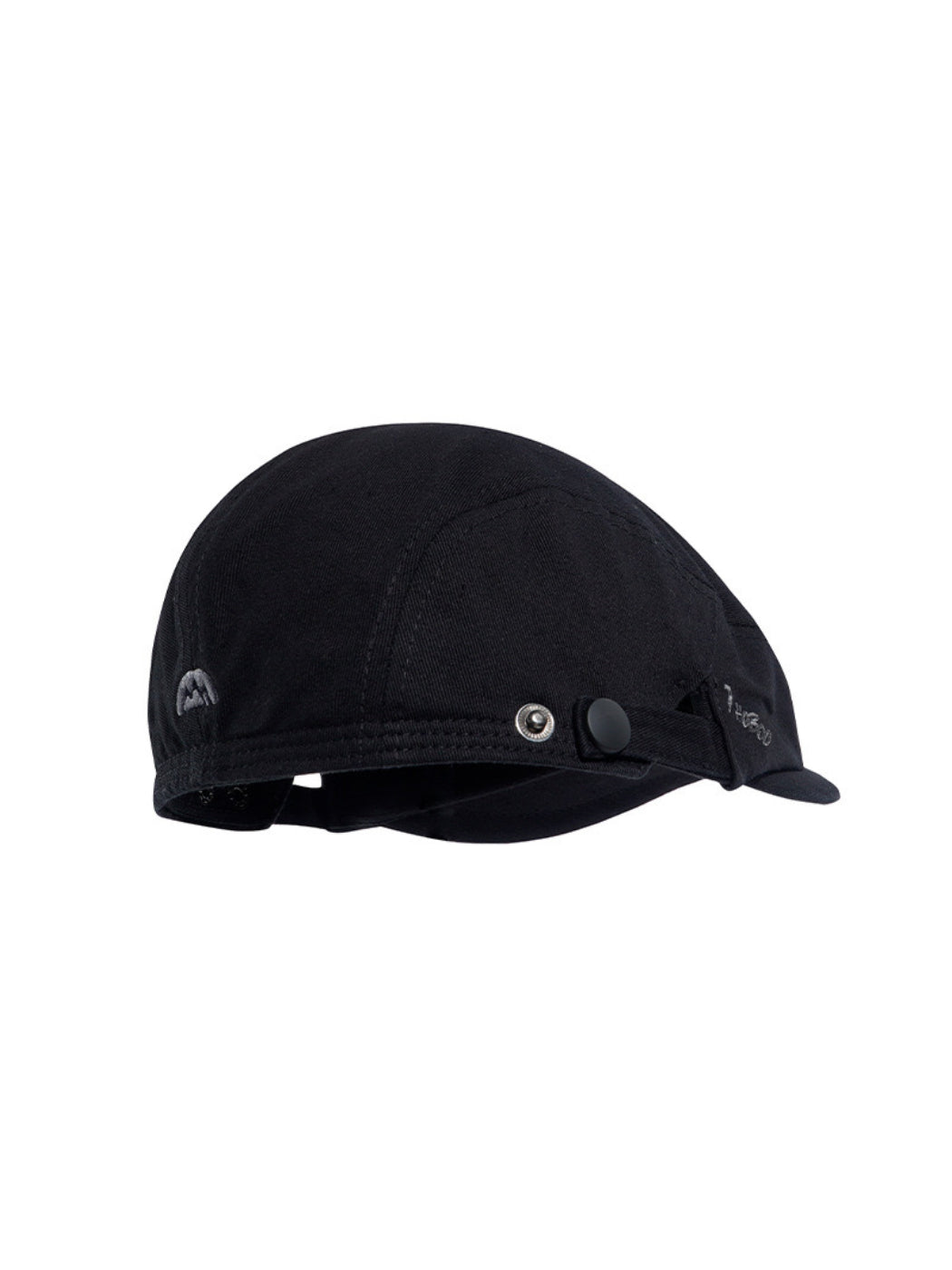 Haila - Embroidered Side Button Flat Cap