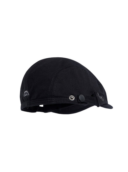 Haila - Embroidered Side Button Flat Cap