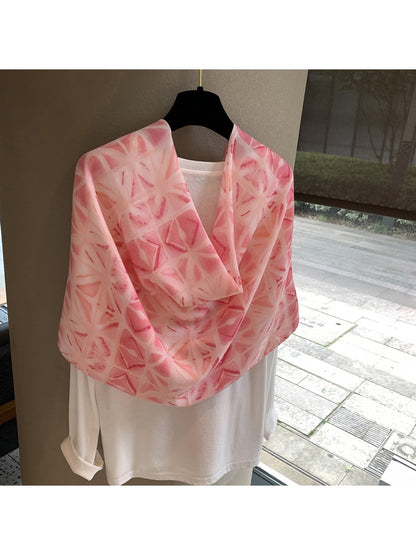 Scarvii - Geometric Print Shawl Scarf