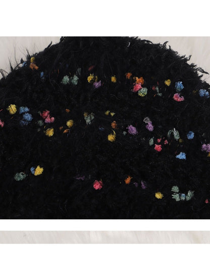 Haila - Colorful Bean Decoration Knitted Beanie with Braided Detail