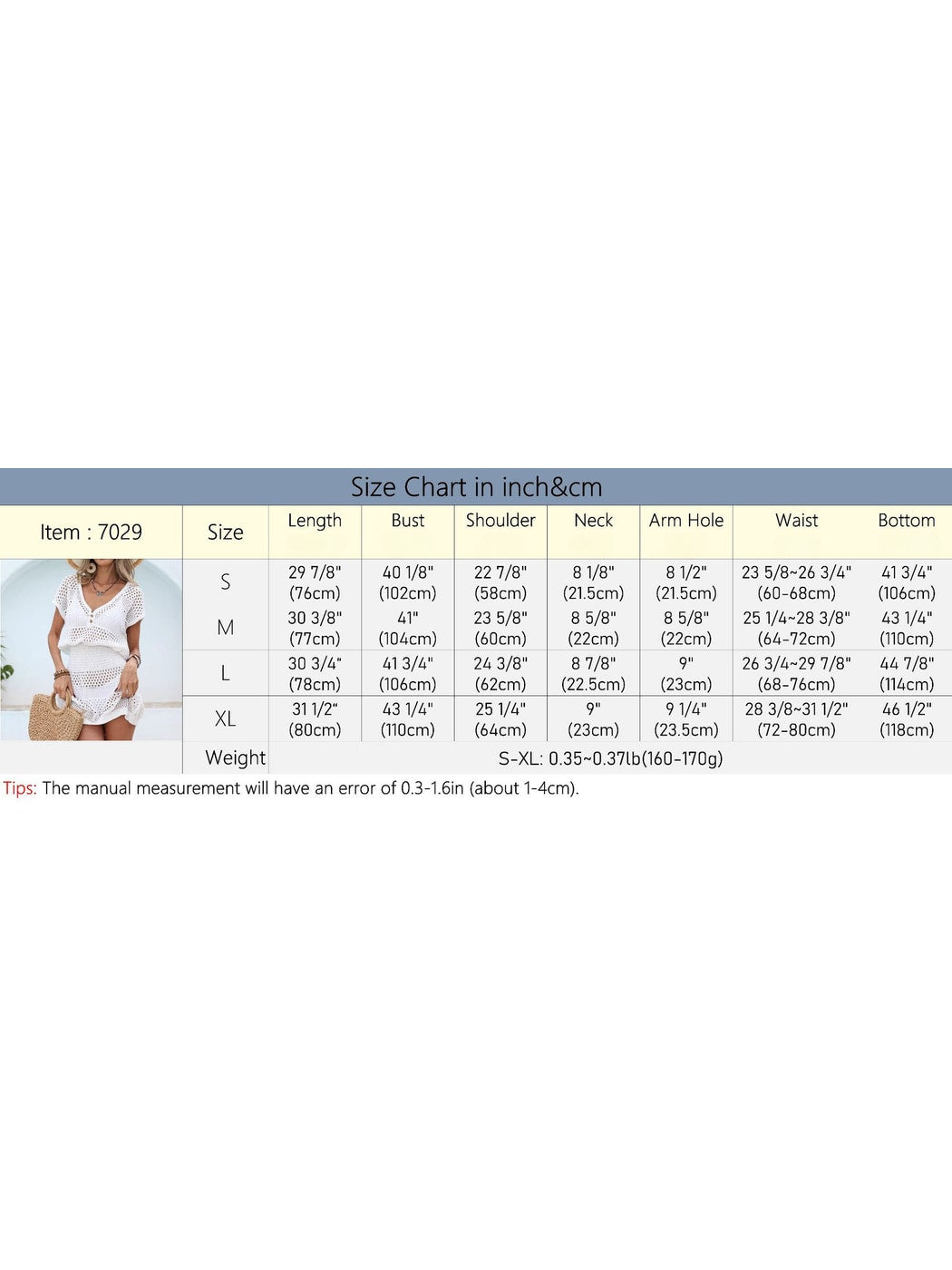 Crosa - Elegant White Hollow-Out Beach Dress